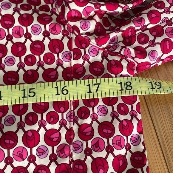 Gap Spring Tulips Pink Red Trench Coat Size Small Button Up Floral - Picture 10 of 12